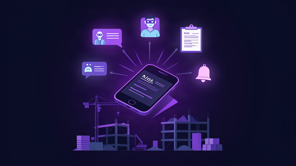 What AI tools do builders use — AI agents around a builder's phone answering calls, booking jobs and sending quotes